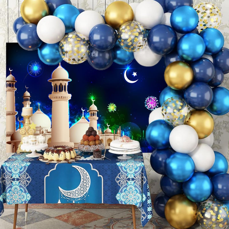 Baocicco باوسيكو 7x5 قدم خلفية مسجد ليلية ظل معمار إسلامي غامض مسجد عيد مبارك خلفية تصوير للصلاة الليلية للصلاة الإسلامية للأطفال والبالغين تصوير بورتريه استوديو دعاية - Image 2
